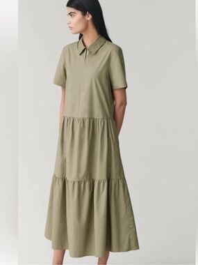 COS olive colored dress